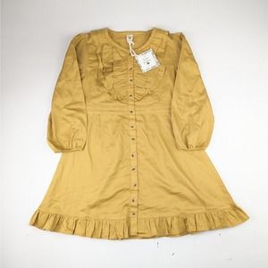 Kate Quinn Gold Sateen Dress